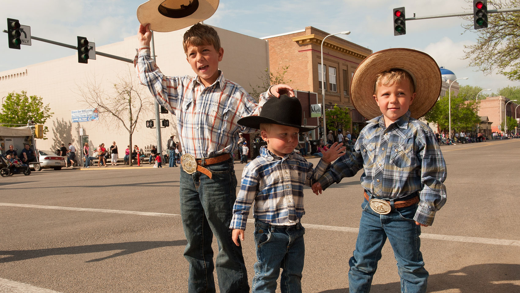 young boys dressed in cowboy/western clothing