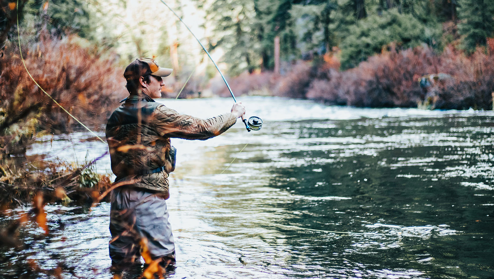 Man Fly Fishing