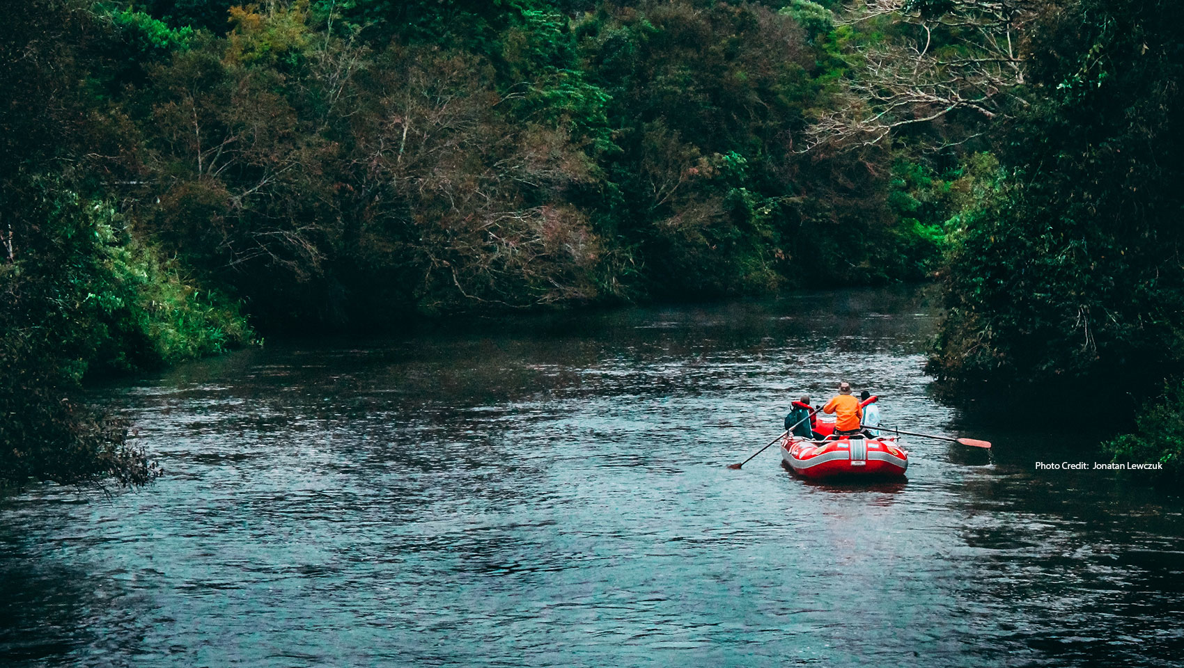 Rafting on water