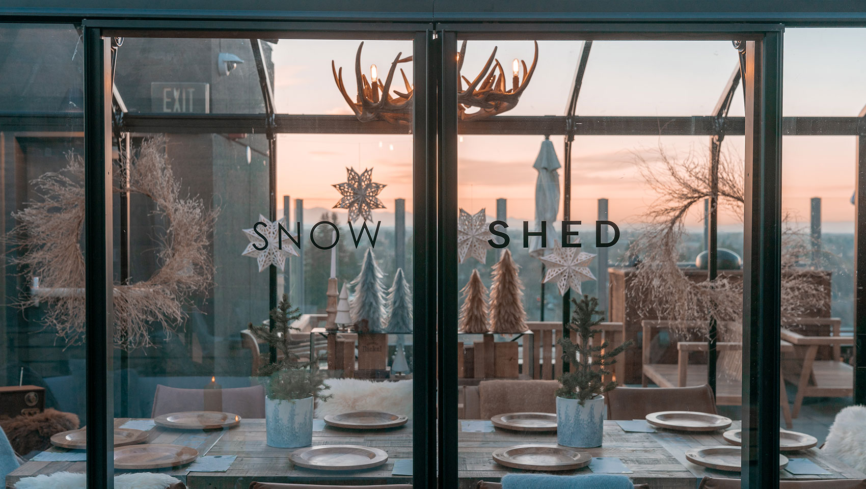 winter chalet experience at sky shed