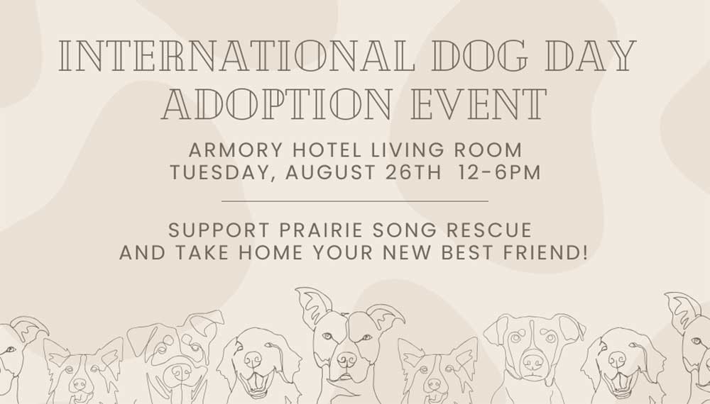 International Dog Day Adoption Event flyer