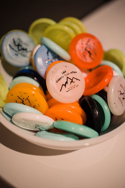 Beer can top wedding favors