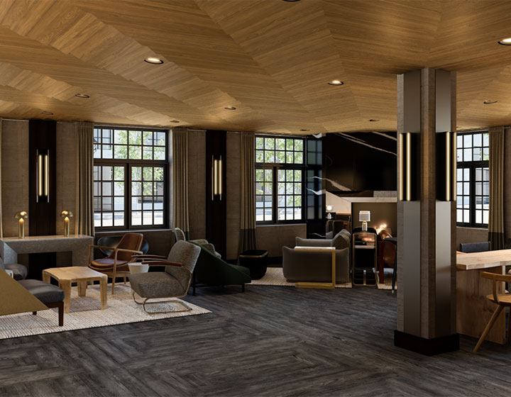 hotel living room area